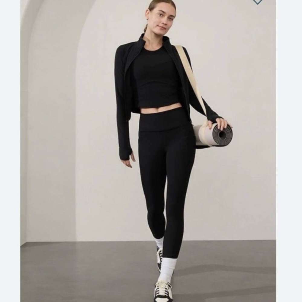 Athleta Salutation Stash High Rise Rib Mix Legging - Medium